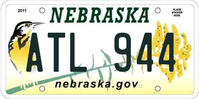 NE license plate ATL944