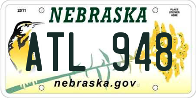 NE license plate ATL948