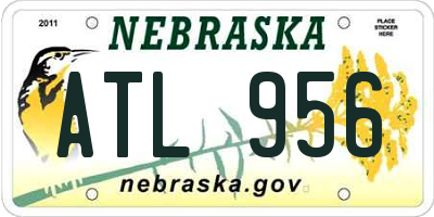 NE license plate ATL956