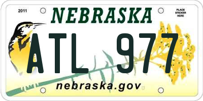 NE license plate ATL977