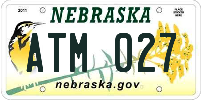 NE license plate ATM027