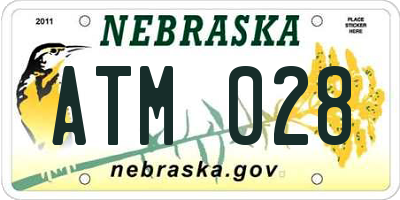 NE license plate ATM028