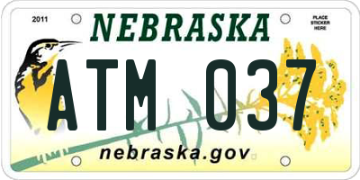 NE license plate ATM037