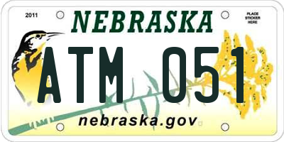 NE license plate ATM051