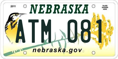 NE license plate ATM081