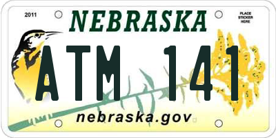 NE license plate ATM141