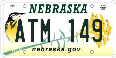 NE license plate ATM149