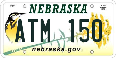 NE license plate ATM150