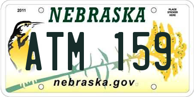 NE license plate ATM159