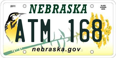 NE license plate ATM168