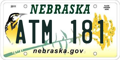 NE license plate ATM181