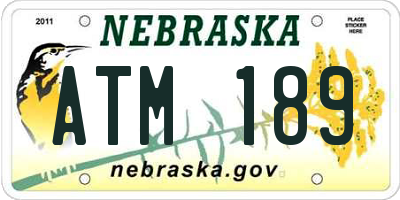 NE license plate ATM189