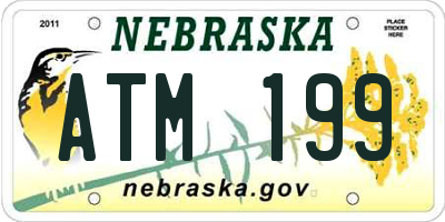 NE license plate ATM199