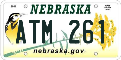 NE license plate ATM261