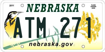 NE license plate ATM271