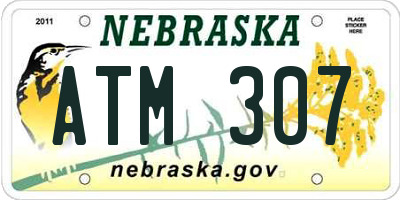 NE license plate ATM307