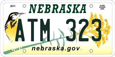 NE license plate ATM323