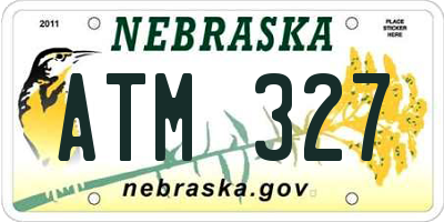 NE license plate ATM327