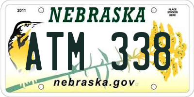 NE license plate ATM338