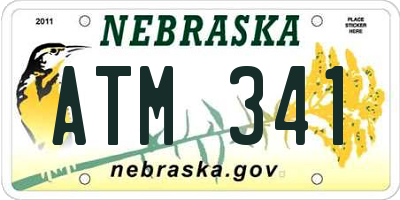 NE license plate ATM341