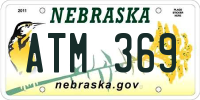 NE license plate ATM369