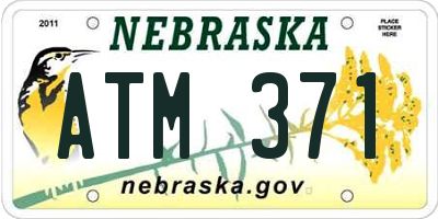 NE license plate ATM371