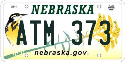 NE license plate ATM373