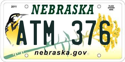 NE license plate ATM376