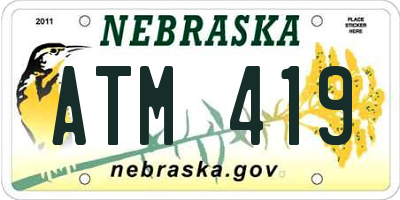 NE license plate ATM419