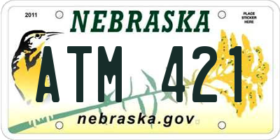 NE license plate ATM421