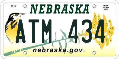 NE license plate ATM434