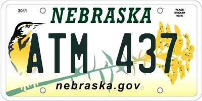 NE license plate ATM437