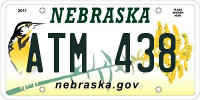 NE license plate ATM438