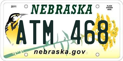 NE license plate ATM468