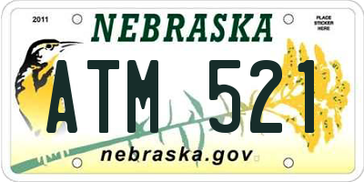 NE license plate ATM521