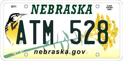 NE license plate ATM528