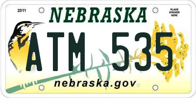 NE license plate ATM535