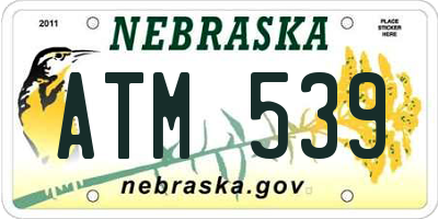 NE license plate ATM539