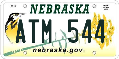 NE license plate ATM544