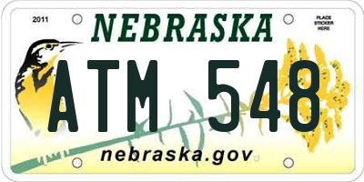 NE license plate ATM548