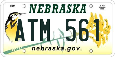 NE license plate ATM561