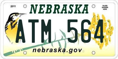 NE license plate ATM564