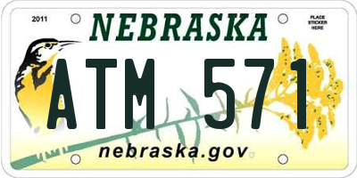 NE license plate ATM571