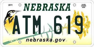 NE license plate ATM619
