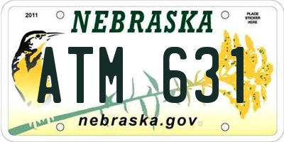 NE license plate ATM631