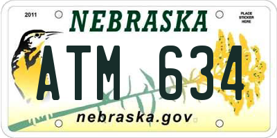 NE license plate ATM634