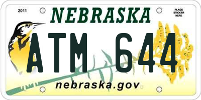 NE license plate ATM644