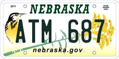 NE license plate ATM687