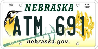 NE license plate ATM691