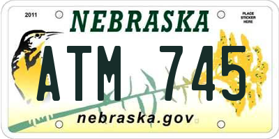 NE license plate ATM745